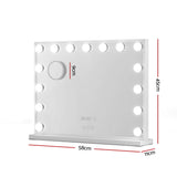 Embellir Makeup Mirror 58x45cm Hollywood Vanity with LED Light Tabletop White