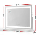 Embellir Makeup Mirror 80x58cm 360～ Rotatable Vanity Mirror with Lights Bright Light Strip Adjustable
