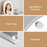 Embellir Makeup Mirror 40x50cm Dressing Vanity LED Bulb Light with 5x Magnification White Arch