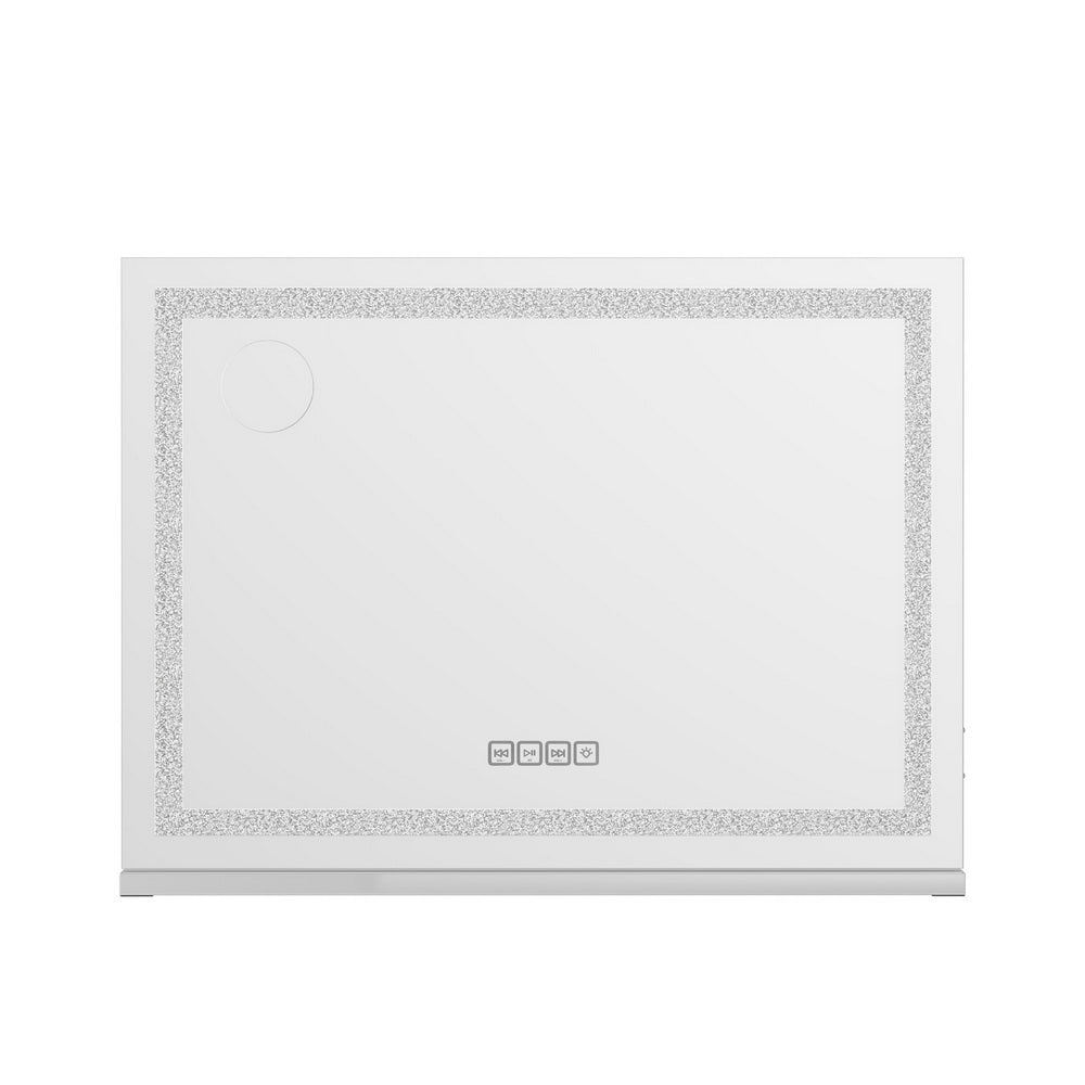 Embellir Bluetooth Makeup Mirror 80x58cm Hollywood Vanity with LED Light Crystal