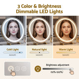 Embellir 50cm Hollywood Makeup Mirror with Lights and 10X Magnifier Round Gold