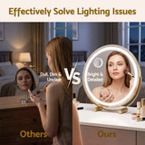 Embellir 50cm Hollywood Makeup Mirror with Lights and 10X Magnifier Round Gold