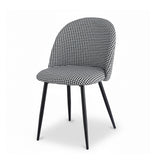 Artiss Dining Chairs Set of 2 Linen Solid Curved Houndstooth