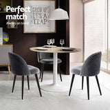 Artiss Dining Chairs Set of 4 Velvet Solid Curved Dark Grey