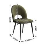 Artiss Dining Chairs Set of 6 Velvet Hollow Green