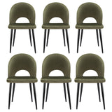 Artiss Dining Chairs Set of 6 Velvet Hollow Green