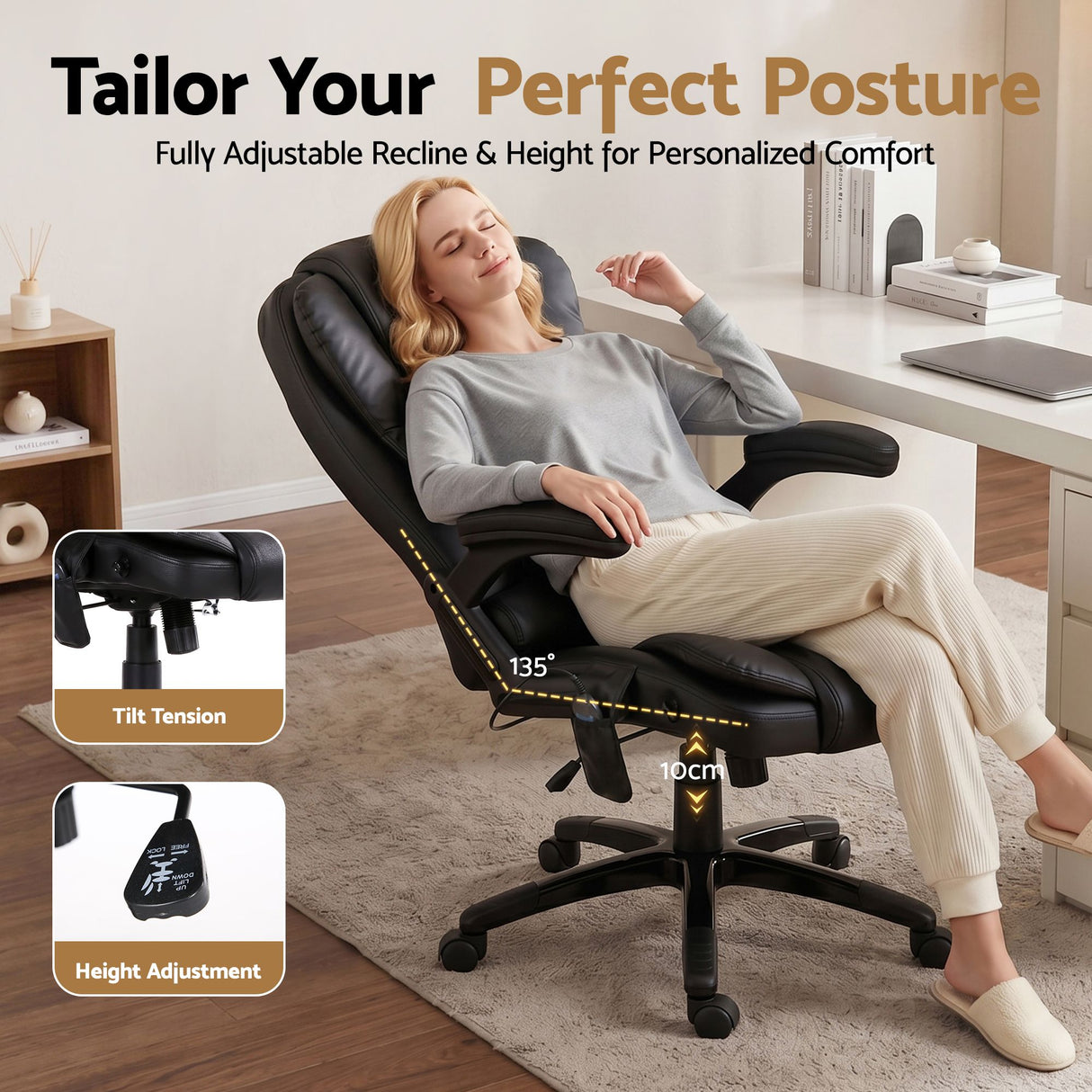 Massage Office Chair Black