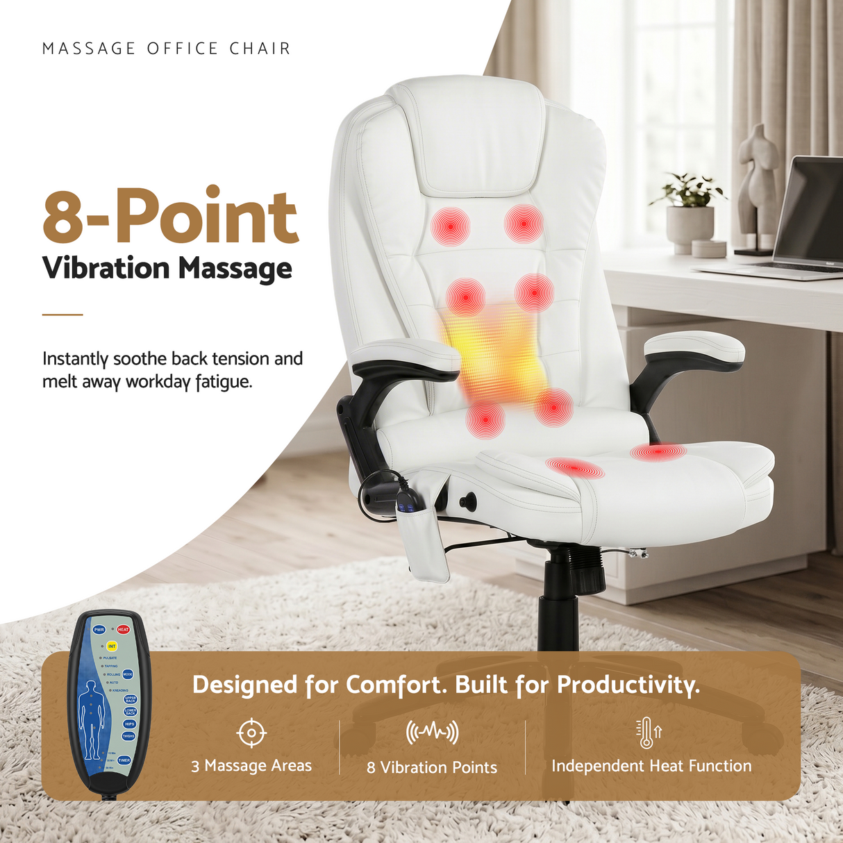 Massage Office Chair White