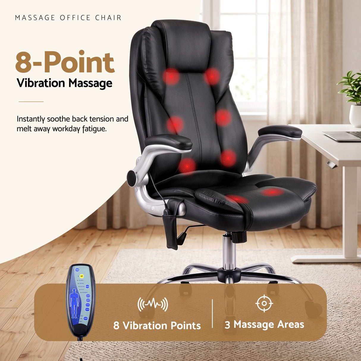 Kuro Massage Office Chair Black