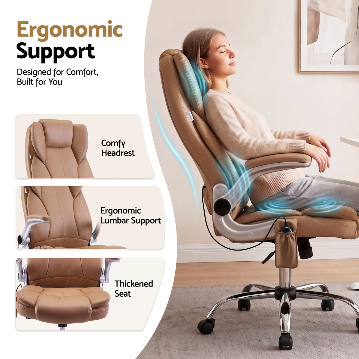 Kuro Massage Office Chair Espresso