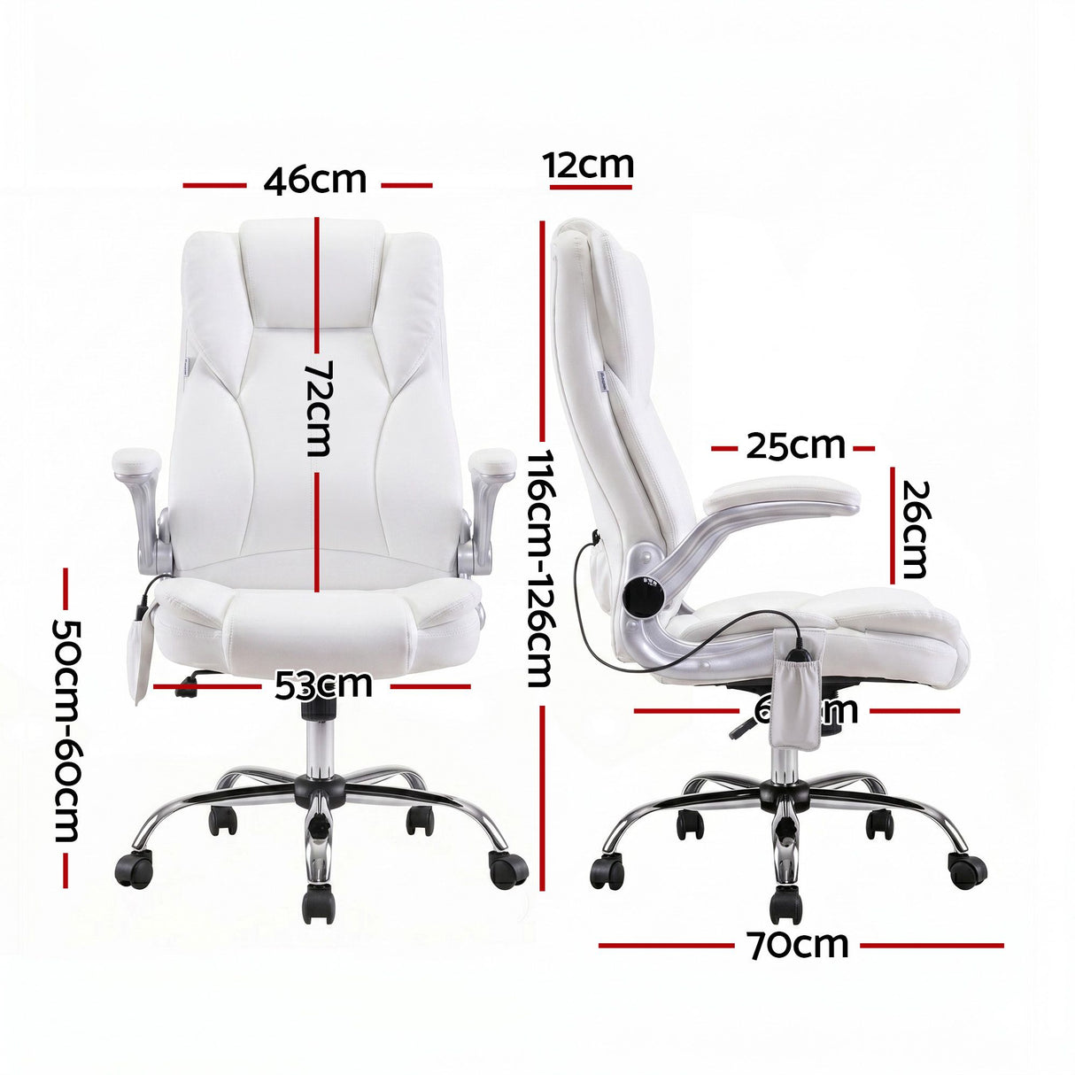 Kuro Massage Office Chair White