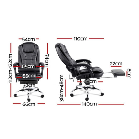 Massage Office Chair with foot rest