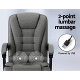 Ayla 2 Point Massage Office Chair Fabric Black