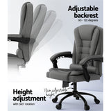 Ayla 2 Point Massage Office Chair Fabric Black