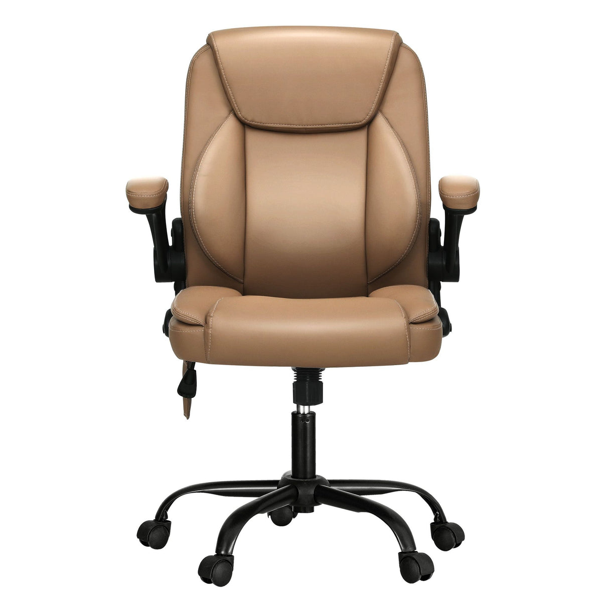Ayla 2 Point Massage Office Chair Leather Mid Back Espresso