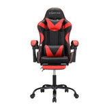 2 Point Massage Gaming Office Chair Footrest Red