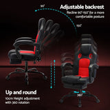 2 Point Massage Gaming Office Chair PU Leather Red