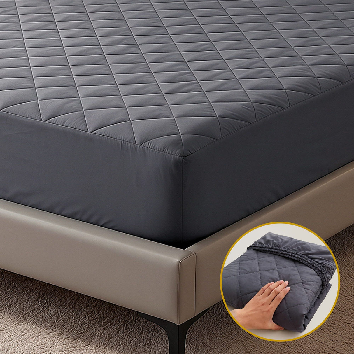 Giselle Water-Resistant Mattress Protector Microfiber 360° Fit King