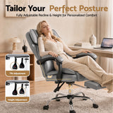 Artiss Executive Office Chair Footrest Grey