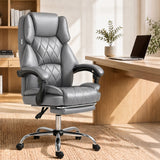 Artiss Executive Office Chair Footrest Grey