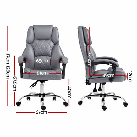 Artiss Executive Office Chair Recliner Grey