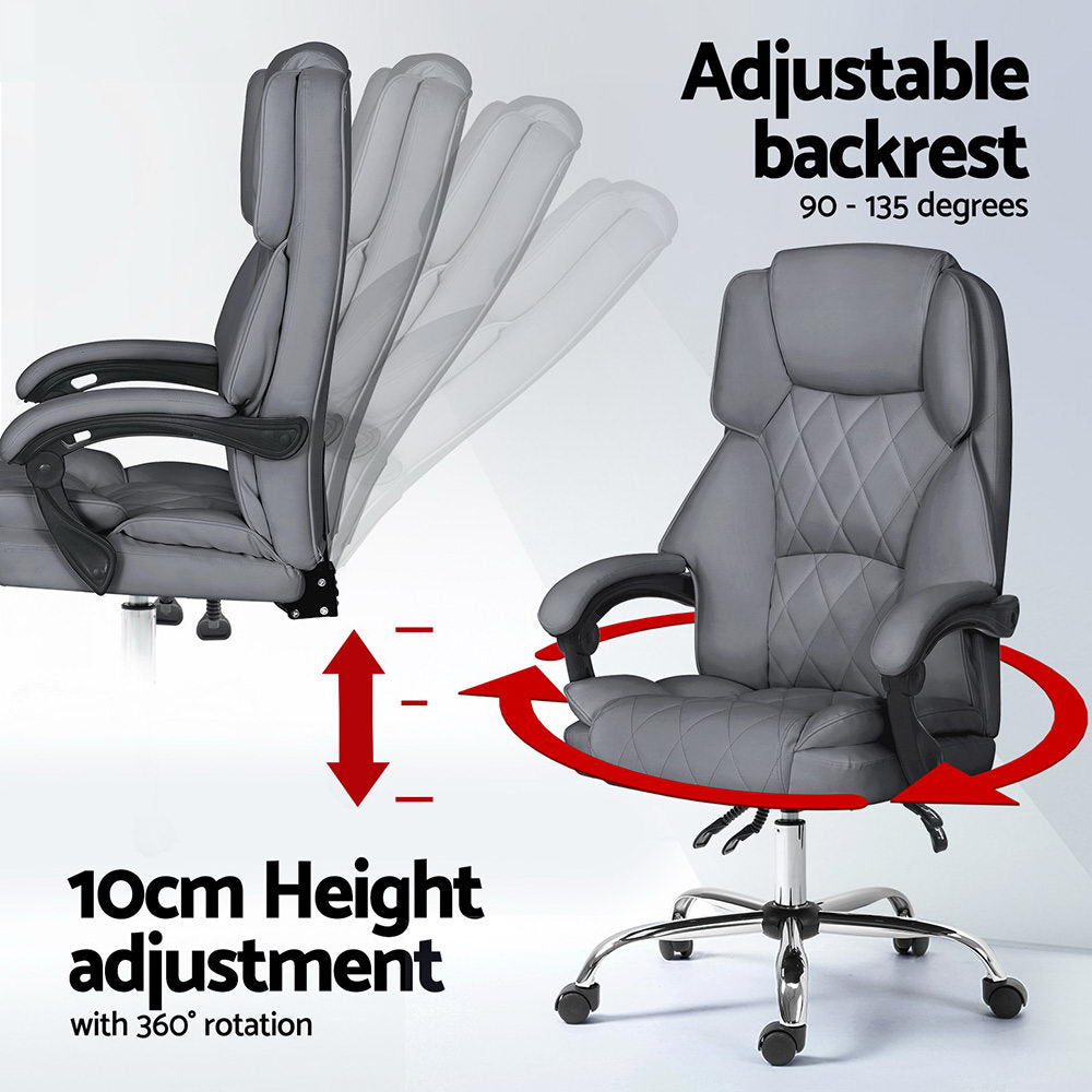 Artiss Executive Office Chair Recliner Grey