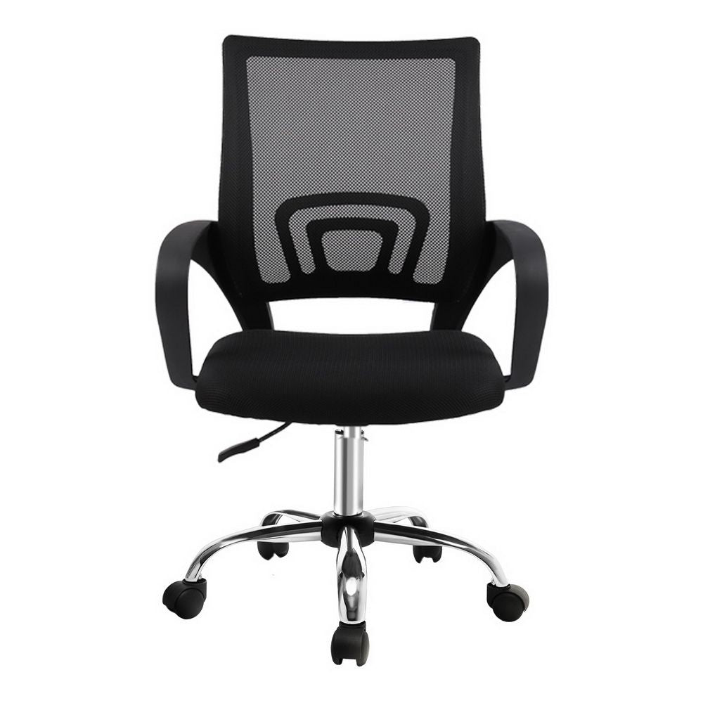 Artiss Mesh Office Chair Mid Back Black