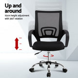 Artiss Mesh Office Chair Mid Back Black