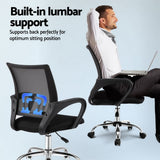 Artiss Mesh Office Chair Mid Back Black