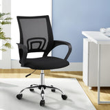 Artiss Mesh Office Chair Mid Back Black
