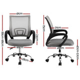 Artiss Mesh Office Chair Mid Back Grey