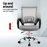 Artiss Mesh Office Chair Mid Back Grey