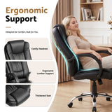 Artiss Executive Office Chair Leather Tilt Black
