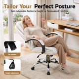 Artiss Executive Office Chair Leather Tilt White