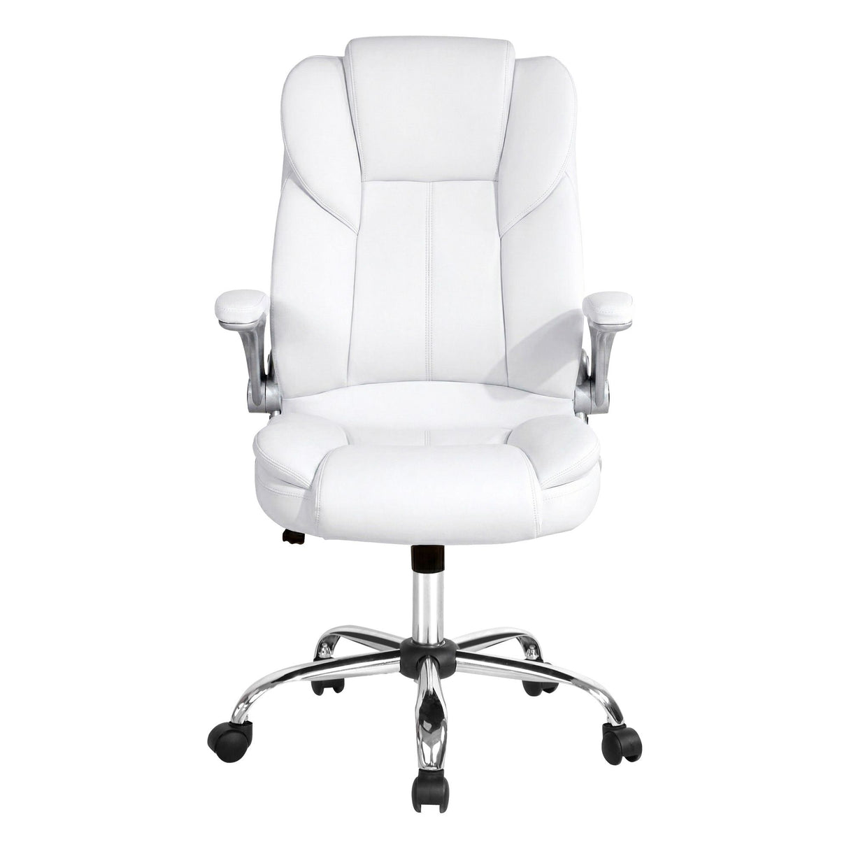 Artiss Executive Office Chair Leather Tilt White