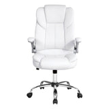 Artiss Executive Office Chair Leather Tilt White