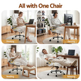 Artiss Executive Office Chair Leather Tilt White