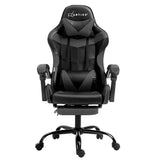 Aria Gaming Office Chair Executive Computer Leather Chairs Footrest Grey