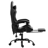 Aria Gaming Office Chair Executive Computer Leather Chairs Footrest Grey