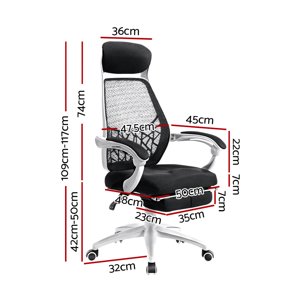 Mosaic Office Chair Black & White