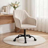 Artiss Office Chair Velvet Seat Cream