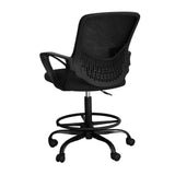 Artiss Office Chair Drafting Stool Mesh Chairs Black