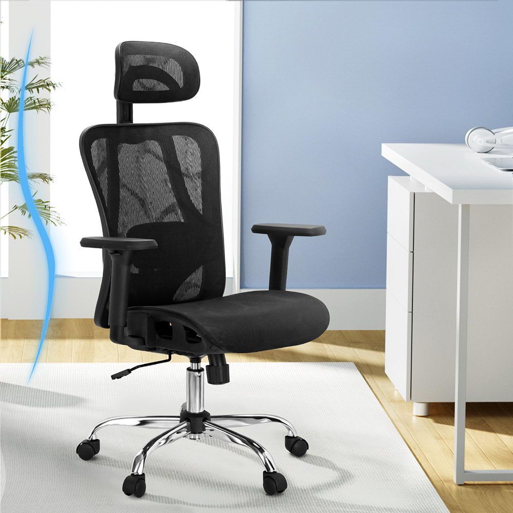 Office Chair 3D Multi-Function Black Mesh
