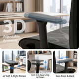 Office Chair 3D Multi-Function Black Mesh