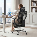 Office Chair 3D Multi-Function Grey Mesh