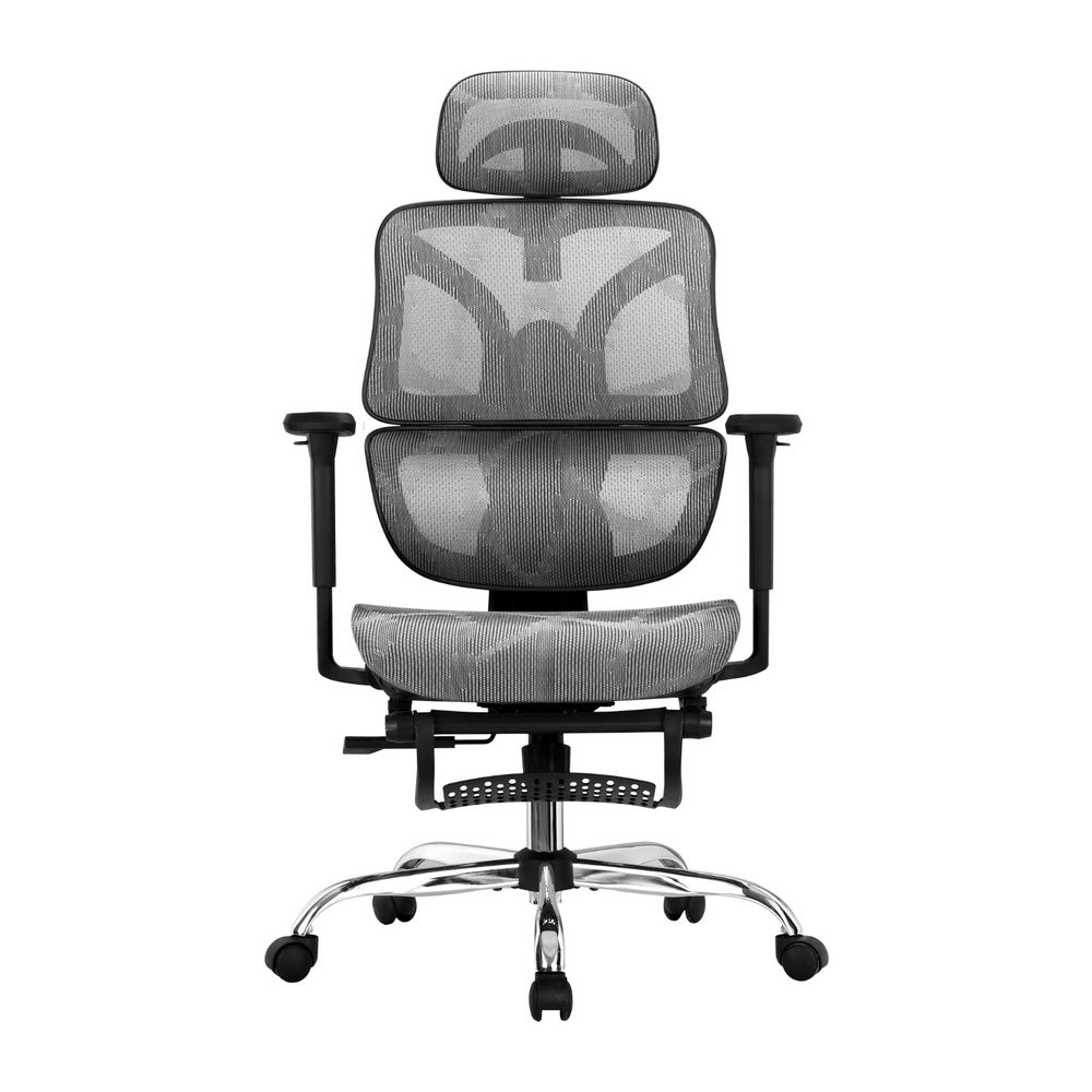Office Chair 3D Multi-Function Grey Mesh