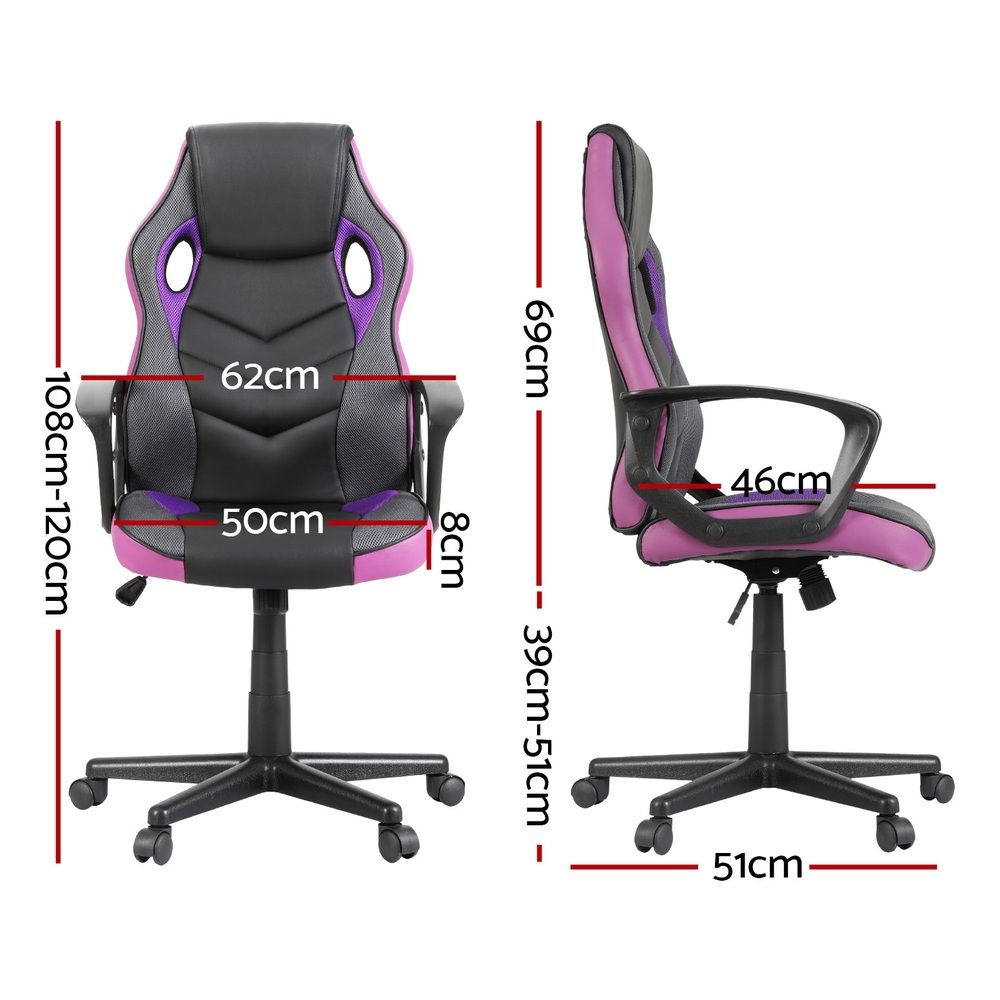 Purple Accent Gaming Chair