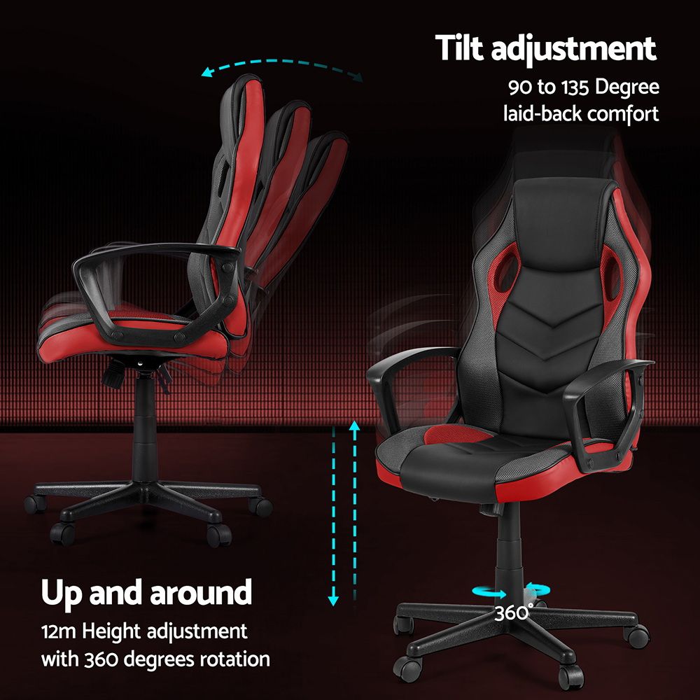 Red Accent Gaming Chair