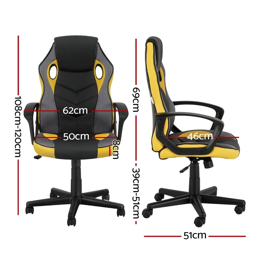 Yellow Accent Gaming Chair