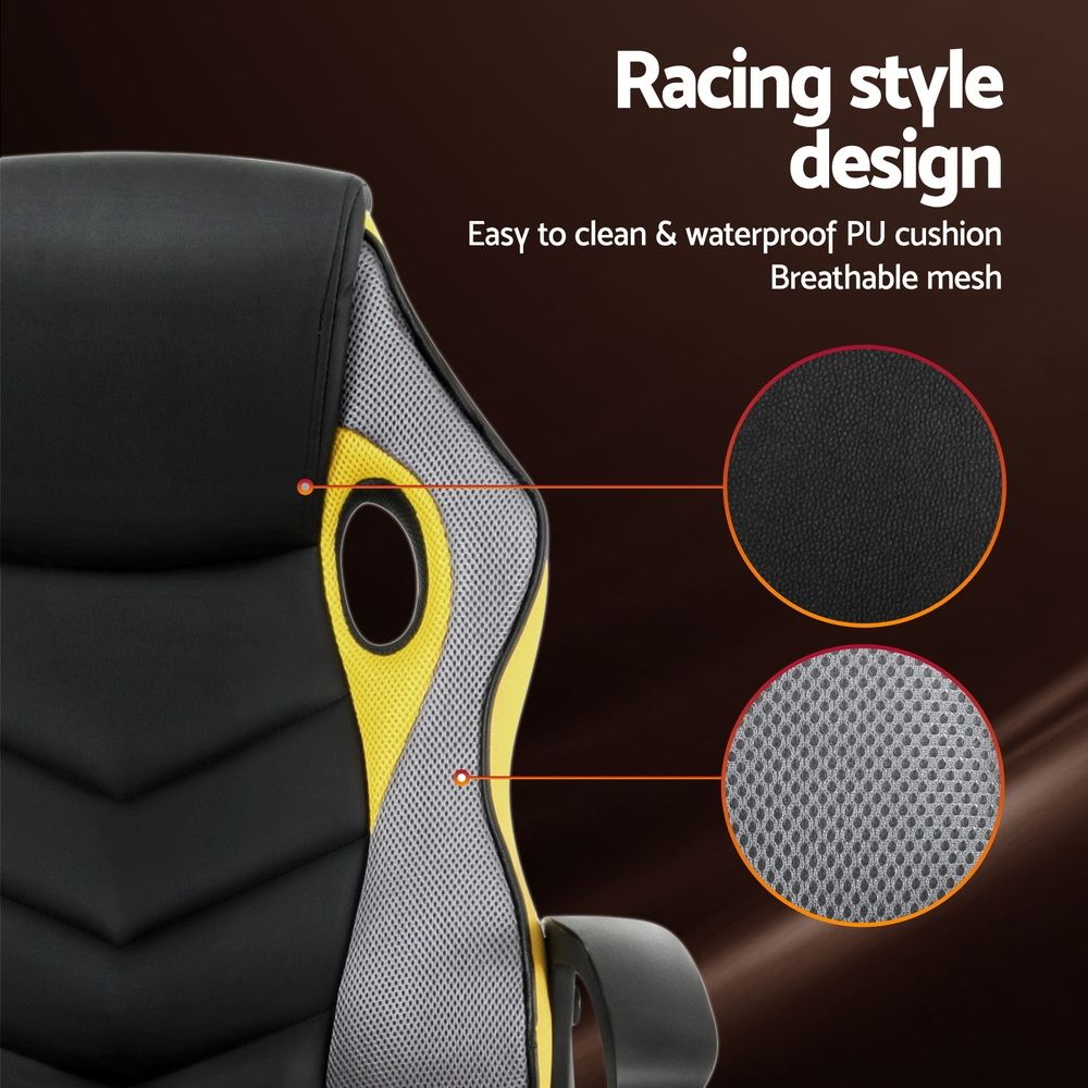 Yellow Accent Gaming Chair